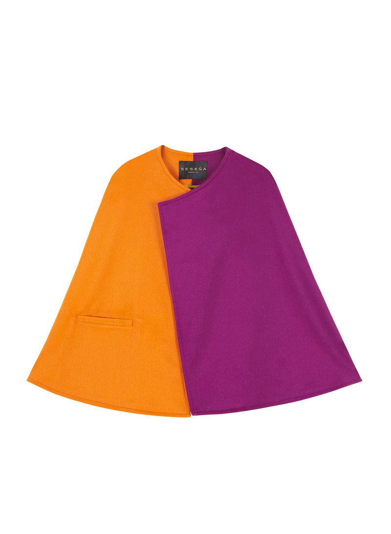 CLAUDIA CAPE PURPLE AND ORANGE