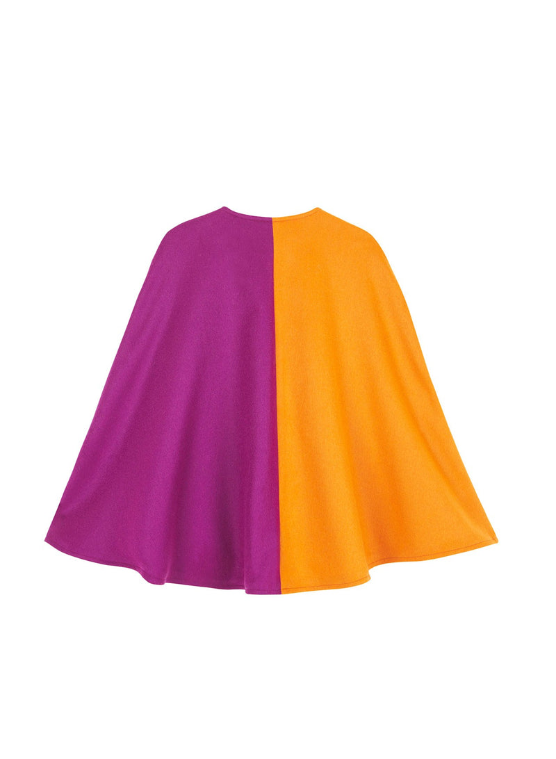 CLAUDIA CAPE PURPLE AND ORANGE