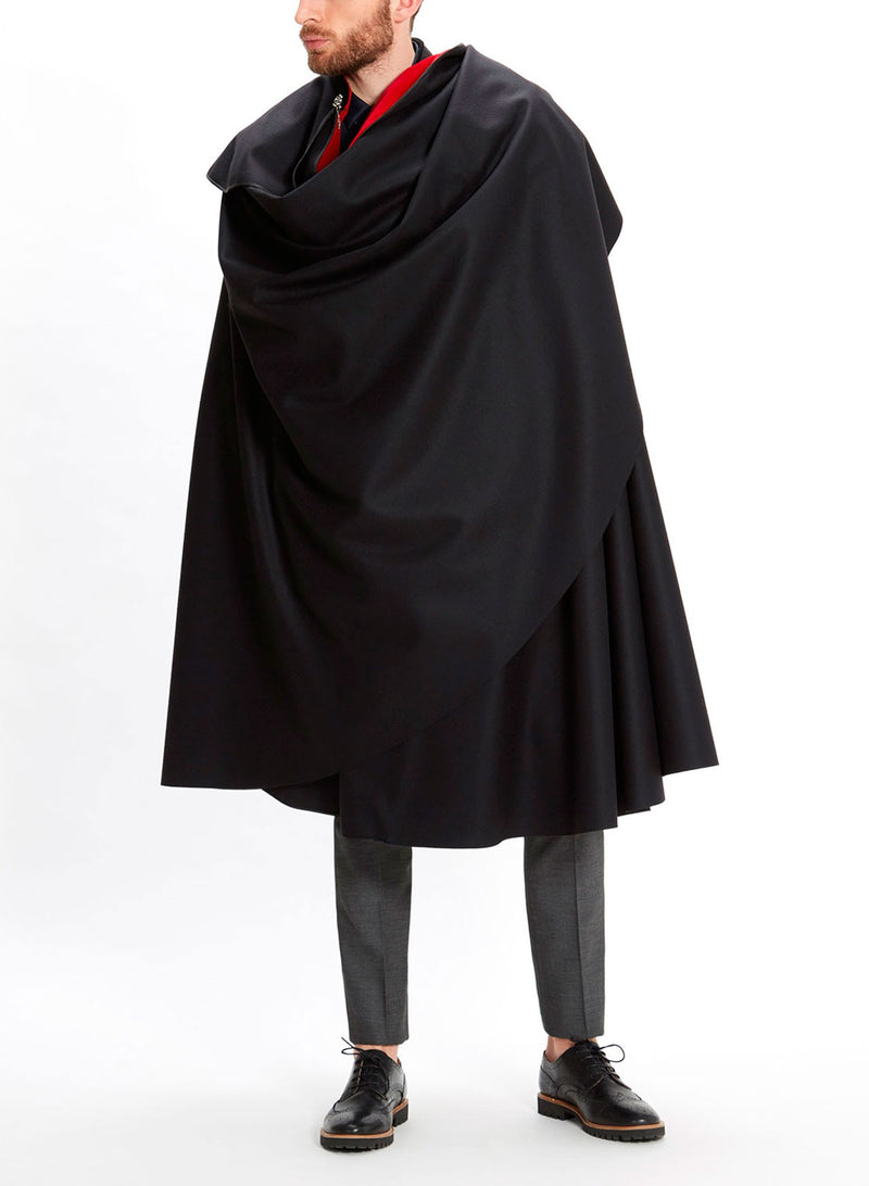 1901 CLOAK BLACK-RED